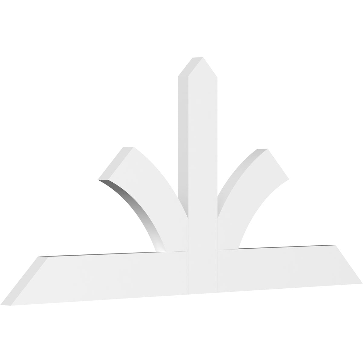 72"W x 33"H x 2"D x 6"F, 11/12 Pitch, Richland Architectural Grade PVC Gable Bracket