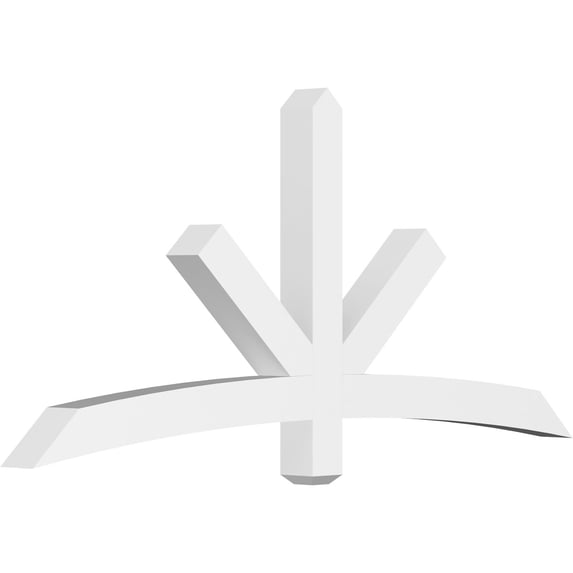 72"W x 33"H x 4"D x 4"F, 11/12 Pitch, Alberta Architectural Grade PVC Gable Bracket