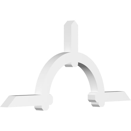 72"W x 33"H x 4"D x 4"F, 11/12 Pitch, Ericson Architectural Grade PVC Gable Bracket