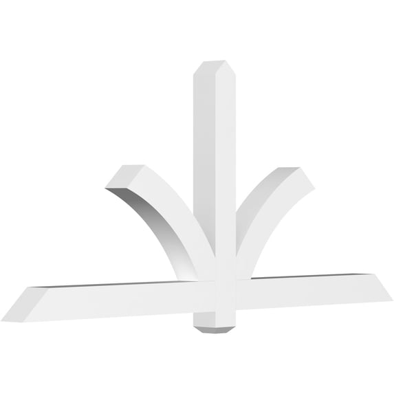 72"W x 33"H x 4"D x 4"F, 11/12 Pitch, Redmond Architectural Grade PVC Gable Bracket
