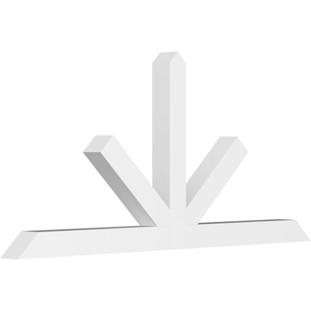 72"W x 33"H x 4"D x 4"F, 11/12 Pitch, Saratoga Architectural Grade PVC Gable Bracket