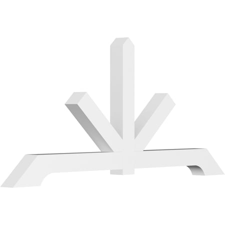 72"W x 33"H x 4"D x 4"F, 11/12 Pitch, Vanguard Architectural Grade PVC Gable Bracket