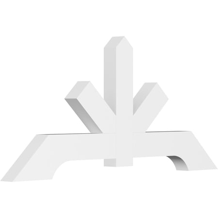 72"W x 33"H x 4"D x 6"F, 11/12 Pitch, Vanguard Architectural Grade PVC Gable Bracket