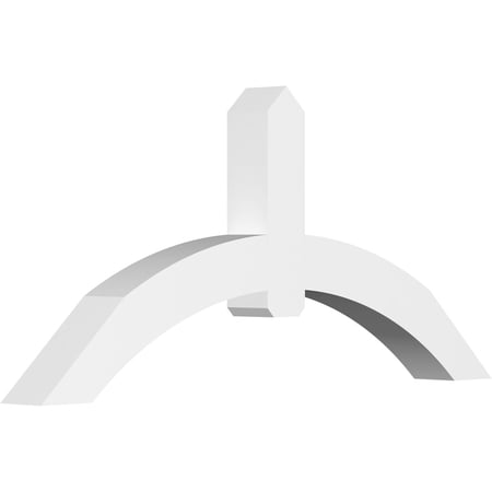72"W x 33"H x 6"D x 6"F, 11/12 Pitch, Archdale Architectural Grade PVC Gable Bracket