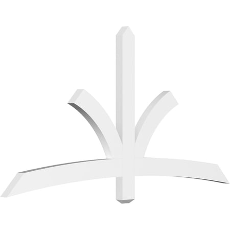 72"W x 36"H x 2"D x 4"F, 12/12 Pitch, Davenport Architectural Grade PVC Gable Bracket