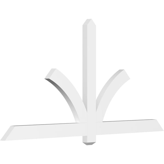 72"W x 36"H x 2"D x 4"F, 12/12 Pitch, Redmond Architectural Grade PVC Gable Bracket