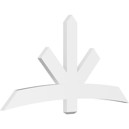 72"W x 36"H x 2"D x 6"F, 12/12 Pitch, Alberta Architectural Grade PVC Gable Bracket