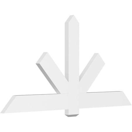 72"W x 36"H x 2"D x 6"F, 12/12 Pitch, Kennewick Architectural Grade PVC Gable Bracket