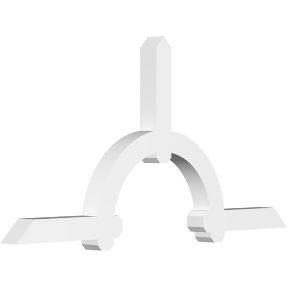 72"W x 36"H x 4"D x 4"F, 12/12 Pitch, Ericson Architectural Grade PVC Gable Bracket