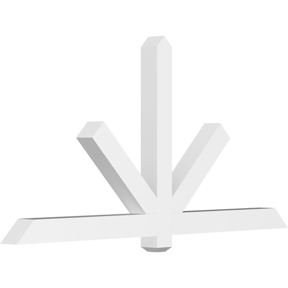 72"W x 36"H x 4"D x 4"F, 12/12 Pitch, Kennewick Architectural Grade PVC Gable Bracket