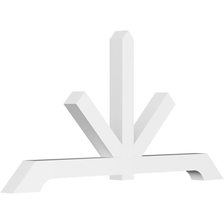 72"W x 36"H x 4"D x 4"F, 12/12 Pitch, Vanguard Architectural Grade PVC Gable Bracket