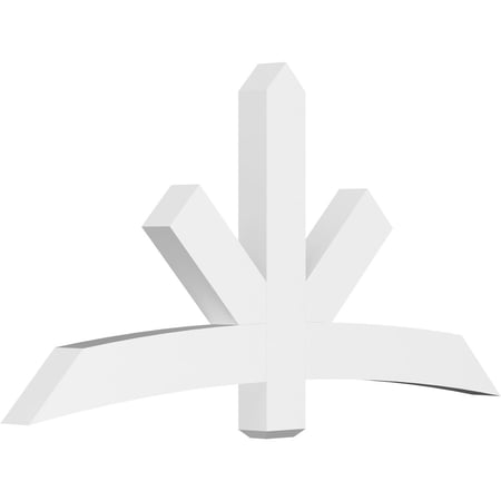 72"W x 36"H x 4"D x 6"F, 12/12 Pitch, Alberta Architectural Grade PVC Gable Bracket