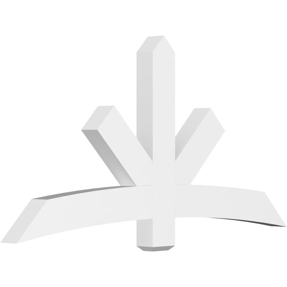 72"W x 36"H x 4"D x 6"F, 12/12 Pitch, Alberta Architectural Grade PVC Gable Bracket