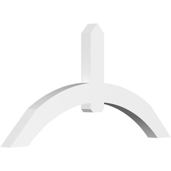 72"W x 36"H x 4"D x 6"F, 12/12 Pitch, Archdale Architectural Grade PVC Gable Bracket