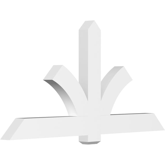 72"W x 36"H x 4"D x 6"F, 12/12 Pitch, Redmond Architectural Grade PVC Gable Bracket