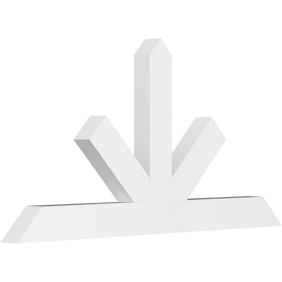 72"W x 36"H x 4"D x 6"F, 12/12 Pitch, Saratoga Architectural Grade PVC Gable Bracket