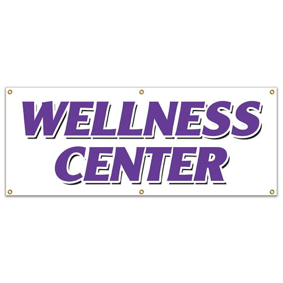 72" WELLNESS CENTER BANNER SIGN chiropractic chiropractor fitness center