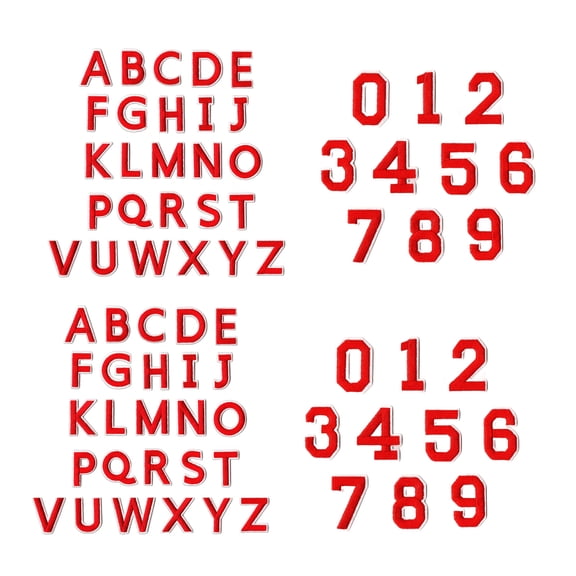 72 Washable Letter Number Patches, Sturdy Sew-On Fabric Decals for Kids Apparel & craft
