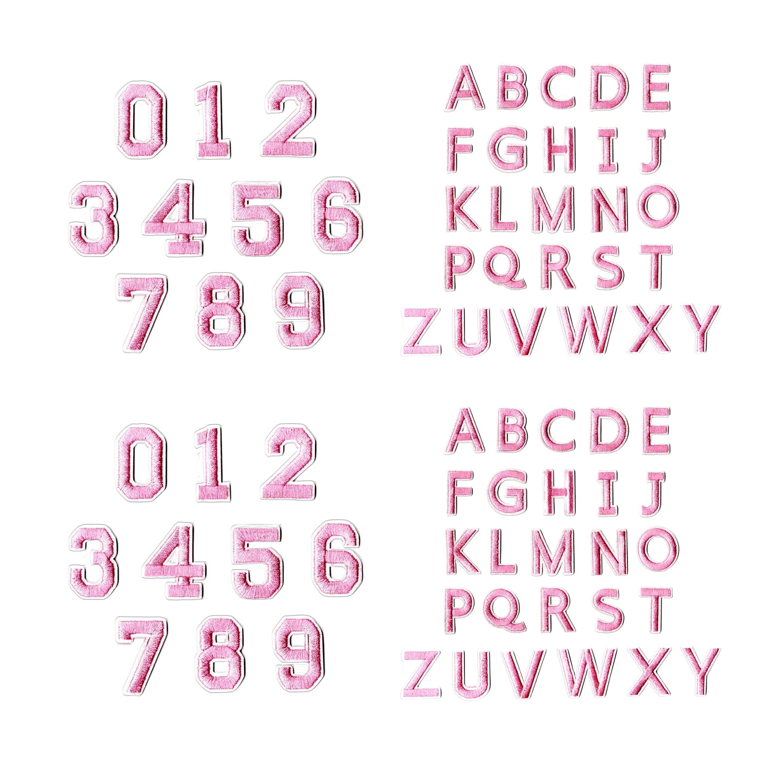 72 Washable Letter Number Patches, Sturdy Sew-On Fabric Decals for Kids ...