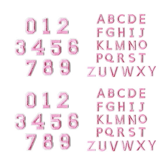 72 Washable Letter Number Patches, Sturdy Sew-On Fabric Decals for Kids Apparel & craft