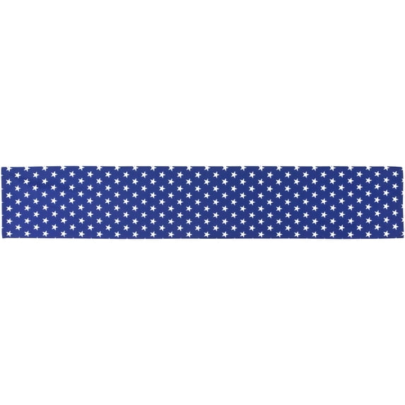 Northlight Patriotic Stars Table Runner - 72" - Blue and White