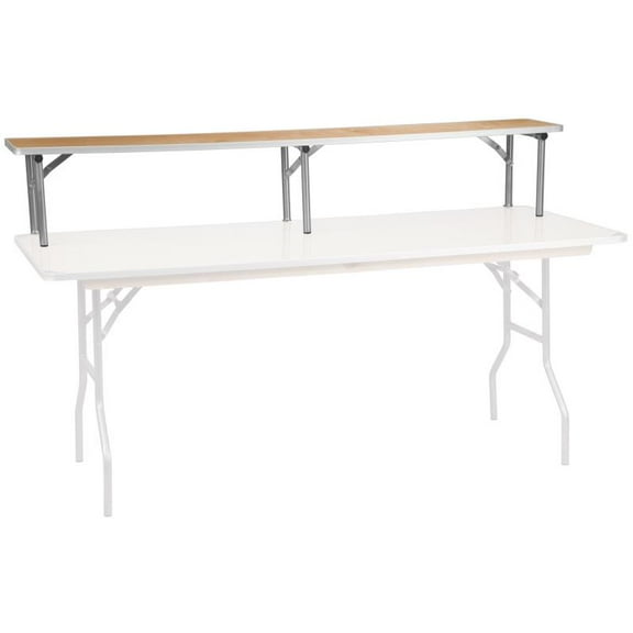 72'' X 12'' X 12'' Rectangular Birchwood Bar Top Riser Table with Aluminum Edge Band