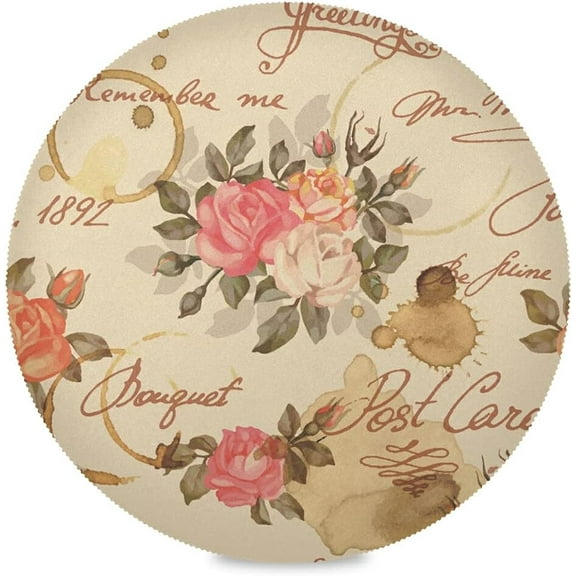 72"X 72" Cute Art Daisy Flower, Elastic Fitted Edged Round Tablecloth Fade Resistant Anti-Shrink Table Cloth Washable Table Cover for Indoor or Outdoor and Anywhere You Wanna use it