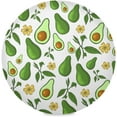 thumbnail image 1 of 72"X 72" Tropical Avocado Fruit Flower Elastic Fitted Edged Round Tablecloth Fade Resistant Anti-Shrink Soft Table Cloth Washable Table Cover for Banquet Home Indoor or Outdoor, 1 of 7