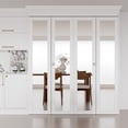 thumbnail image 1 of 72" X 80" Double Bifold Doors Mirror Solid Manufactured Wood Prefinished Bi-fold Door with hardware kit, 1 of 8