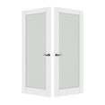 thumbnail image 1 of 72" X 96" 1-Lite Interior Frosted Glass French Doors Solid Manufacture Wood Double Doors, 1 of 8