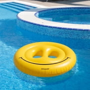 Swimline 72 Inflatable Smiley Face Island 2-Person Swimming Pool Raft - Yellow