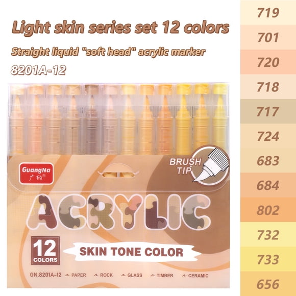 72 colors Acrylic Paint Markers,Soft Brush Student Graffiti Painting Pens Set,Festival Gift DIY Art Markers