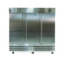 Norpole 72 cu. ft. 3-Door Commercial Upright Freezer in Stainless Steel in Stainless Steel