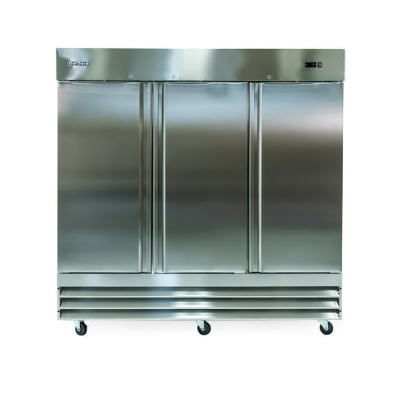 Norpole 72 cu. ft. 3-Door Commercial Upright Freezer in Stainless Steel in Stainless Steel