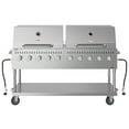 thumbnail image 1 of 72 in. 10-Burner Commercial Outdoor Propane Gas Grill with Two 36 in. Roll Dome Covers in Stainless-Steel, ETL Listed (CGKIT7-D36D36), 1 of 13