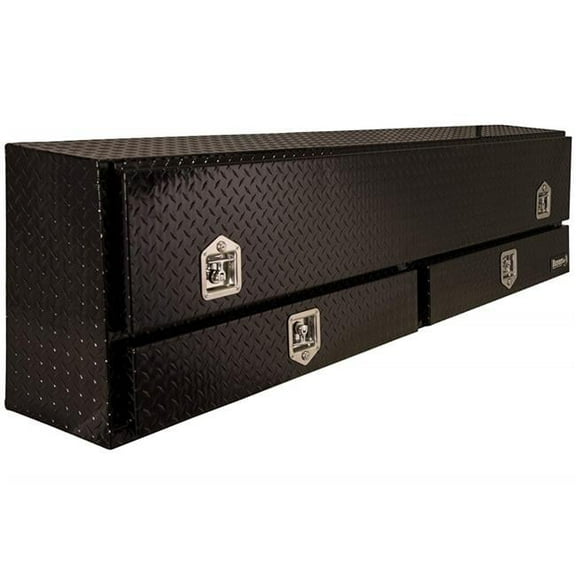 72 in. Black Diamond Tread Aluminum Contractor Truck Box with Drawer