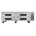 thumbnail image 1 of 72 in. Commercial Chef Base Refrigerator Storage Cabinet for Cold Foods, Fresh Ingredients, and Condiments, Refrigerated Pull-Out Drawers, Rolling Caster Wheels, ETL Listed (KM-BR-724D), 1 of 10