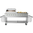 thumbnail image 1 of 72 in. Commercial Outdoor Propane Gas Grill with 36 in. Pizza Oven in Stainless-Steel (CGKIT7-P36), 1 of 13