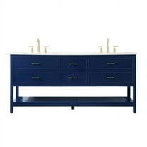 72 in. Double Bathroom Vanity, Blue