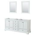 thumbnail image 1 of 72 in. Double Bathroom Vanity with No Countertop & No Sink - 24 in. Mirrors - White, 1 of 1
