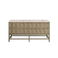 thumbnail image 1 of 72 in. Emmeline Double Vanity with 3CM Eternal Jasmine Pearl Top, Pebble Oak, 1 of 1