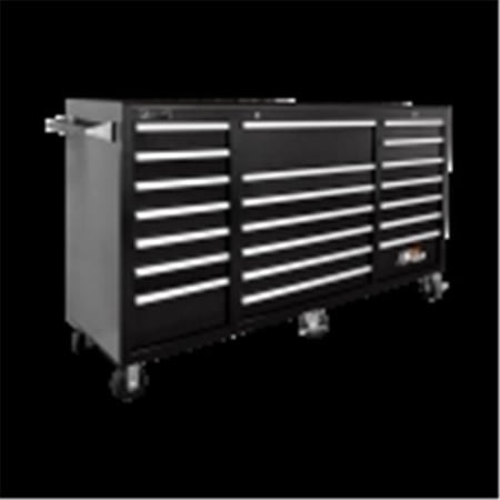 72 in. H2Pro Series 21 Drawer Rolling Cabinet, Black