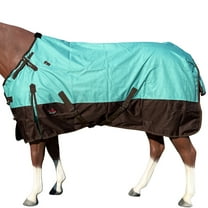 72 in Hilason 1200D Turnout Light Winter Waterproof Rain Sheet Horse Sheet Turquoise
