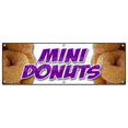 thumbnail image 1 of 72 in. Mini Donuts Banner Sign - Donut Fried Dough Sugar Chocolate Mini Powdered Cinnamon Doughnut Doughnuts Minature, 1 of 1