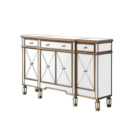 72 in. Mirrored Credenza in Silver