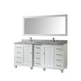 thumbnail image 1 of 72 in. Ultimate Shutter Vanity in White with Carrara White Marble Vanity Top with white basins & Mirror, 1 of 1