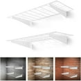 72 in. W x 18 in. D Wall Mounted Garage Wall Shelving w/ 4 Hooks White