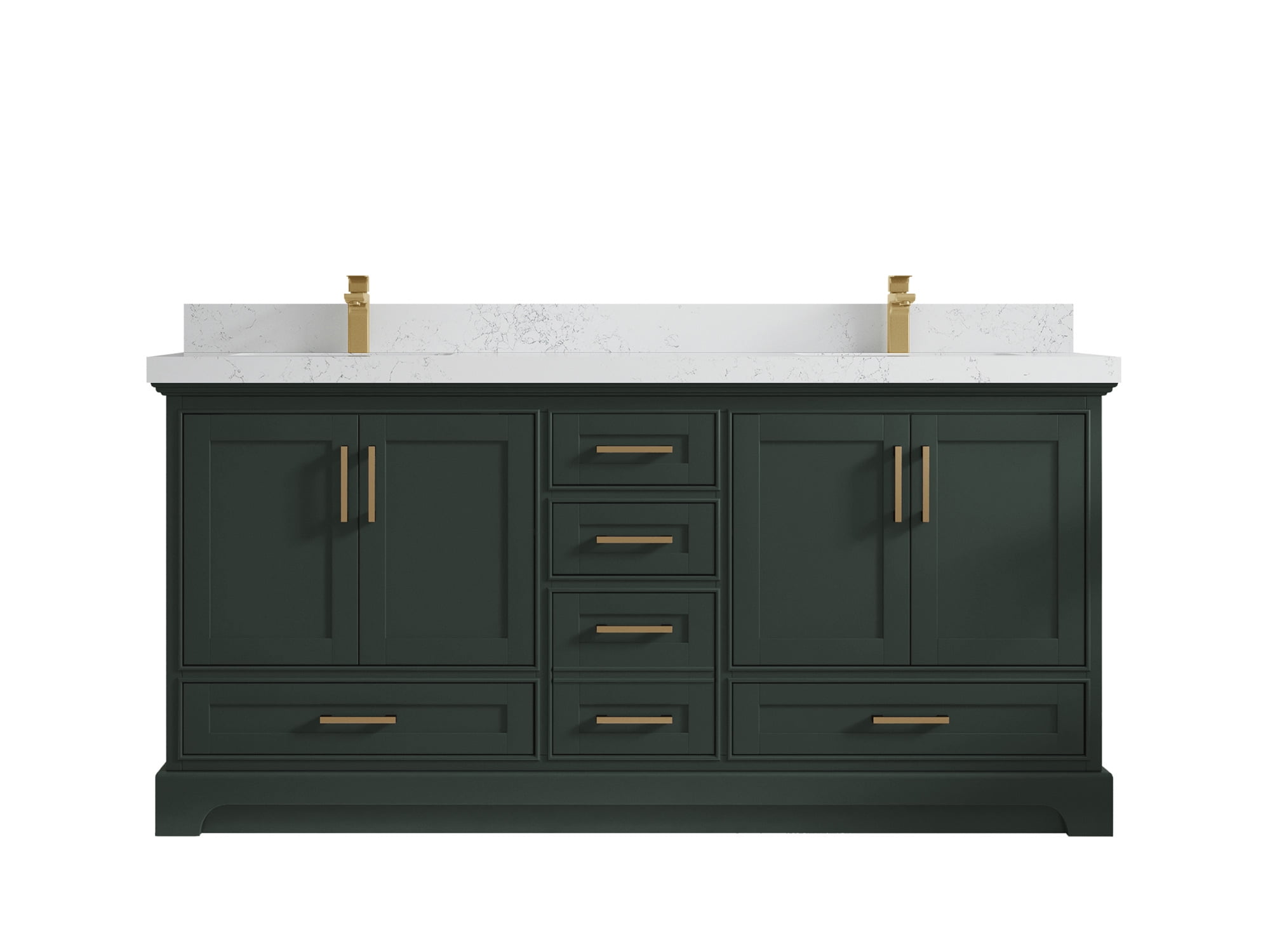 72 in. W x 22 in. D Boston Fenway Double Sink Bathroom Vanity in Pewter