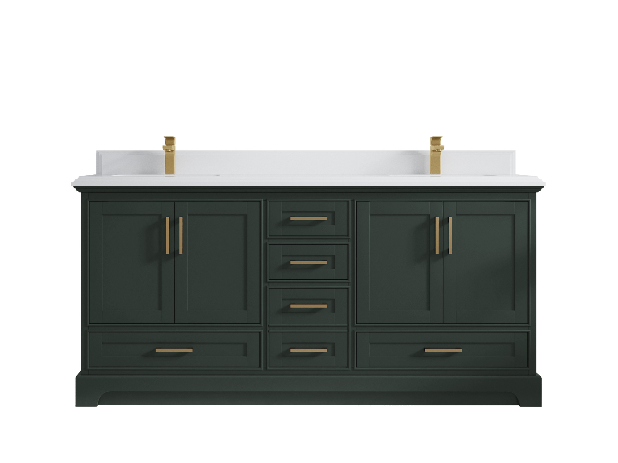 72 in. W x 22 in. D Boston Fenway Double Sink Bathroom Vanity in Pewter