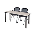 thumbnail image 1 of Regency Kee 72 x 24 in. Training Table- Maple Top, Black Legs & 2 Cadence Nesting Chairs, 1 of 7
